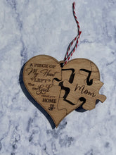 Load image into Gallery viewer, Wooden Memorial jigsaw puzzle Ornament In Loving Memory Spouse Memorial Ornaments Christmas Mom Sister Xmas Memorial Ornament Wife Custom