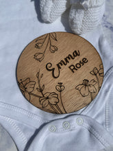 Load image into Gallery viewer, Birth Announcement Sign for Hospital, Wooden Baby Announcement Sign, Newborn Name Sign for Hospital, Baby Name Reveal Sign