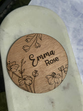 Load image into Gallery viewer, Birth Announcement Sign for Hospital, Wooden Baby Announcement Sign, Newborn Name Sign for Hospital, Baby Name Reveal Sign