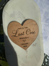 Load image into Gallery viewer, Pregnancy Announcement - Wooden Sign with Personalised Engraving, Baby Coming Soon | Due Date Plaque, Social Media Reveal | Photography Prop