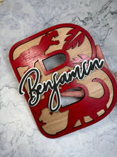 Load image into Gallery viewer, Bedroom Door Sign | Personalised Letter & Name Sign Kids Door Sign for Bedroom Accessories Wooden Name Sign Wall Decor Teen Gift Name Plaque