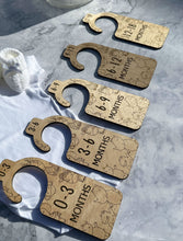 Load image into Gallery viewer, Wooden Nursery Closet Dividers with Cute Animal Designs - Baby Wardrobe Organizers