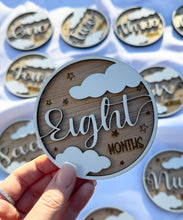 Load image into Gallery viewer, Handcrafted Wooden Baby Milestone Discs - Monthly Growth Memory Set