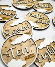 Load image into Gallery viewer, Handcrafted Wooden Baby Milestone Discs - Monthly Growth Memory Set