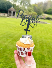 Load image into Gallery viewer, Peanut's 1st Birthday Dog Cake Topper – Customizable Paw Print Design for Pet Celebrations