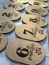 Load image into Gallery viewer, Elegant Wooden Baby Milestone Cards - Monthly Growth & Memory Markers