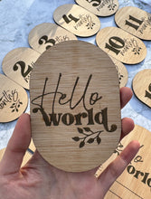 Load image into Gallery viewer, Elegant Wooden Baby Milestone Cards - Monthly Growth & Memory Markers