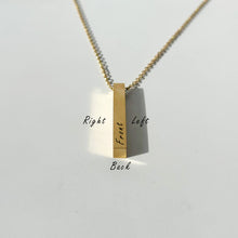 Load image into Gallery viewer, Vertical Bar Personalised Necklace - Custom Engraved Name-Necklace-Gifts for her- Date necklace- Dainty necklace-Choker- Stainless Steel