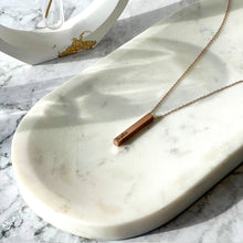 Load image into Gallery viewer, Vertical Bar Personalised Necklace - Custom Engraved Name-Necklace-Gifts for her- Date necklace- Dainty necklace-Choker- Stainless Steel