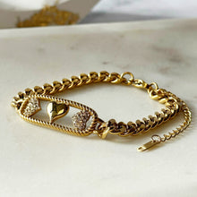 Load image into Gallery viewer, Gold Plated Heart Bracelet with Initial