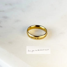 Load image into Gallery viewer, 8K Gold Custom Handwriting Ring