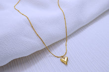 Load image into Gallery viewer, Golden Serenade, Gold Plated Necklace with Abstract Heart Pendant
