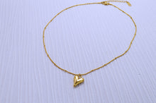 Load image into Gallery viewer, Golden Serenade, Gold Plated Necklace with Abstract Heart Pendant
