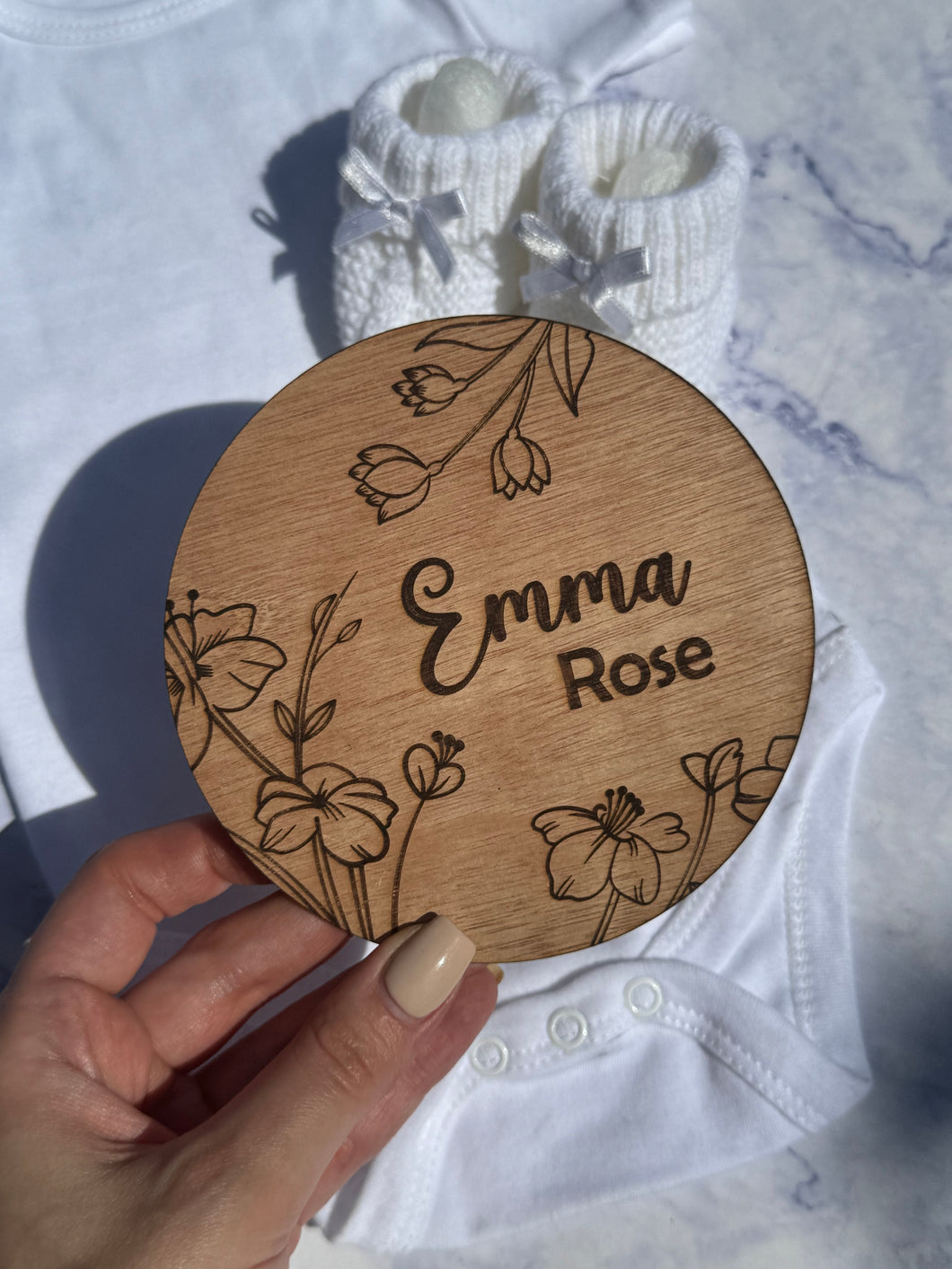 Birth Announcement Sign for Hospital, Wooden Baby Announcement Sign, Newborn Name Sign for Hospital, Baby Name Reveal Sign