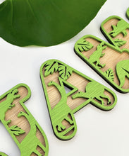 Load image into Gallery viewer, Dinosaur Themed Wooden Letters for Children&#39;s Nursery - Personalized Decor
