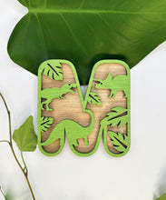 Load image into Gallery viewer, Dinosaur Themed Wooden Letters for Children&#39;s Nursery - Personalized Decor
