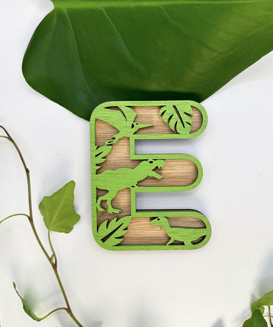 Dinosaur Themed Wooden Letters for Children's Nursery - Personalized Decor