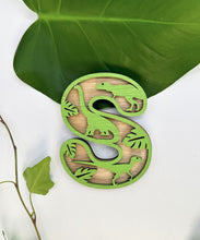 Load image into Gallery viewer, Dinosaur Themed Wooden Letters for Children&#39;s Nursery - Personalized Decor
