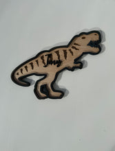 Load image into Gallery viewer, Customizable Dinosaur Wooden Door Signs - Personalized Kids Room Decor
