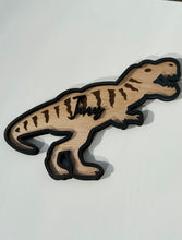 Load image into Gallery viewer, Customizable Dinosaur Wooden Door Signs - Personalized Kids Room Decor
