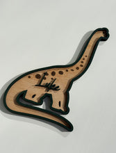 Load image into Gallery viewer, Customizable Dinosaur Wooden Door Signs - Personalized Kids Room Decor
