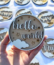 Load image into Gallery viewer, Handcrafted Wooden Baby Milestone Discs - Monthly Growth Memory Set
