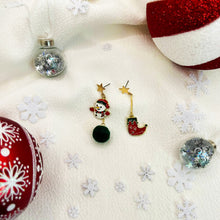 Load image into Gallery viewer, Christmas Drop Earrings / Christmas Earrings / Festive Earrings/ Santa
