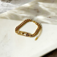 Load image into Gallery viewer, Gold Plated Heart Bracelet with Initial
