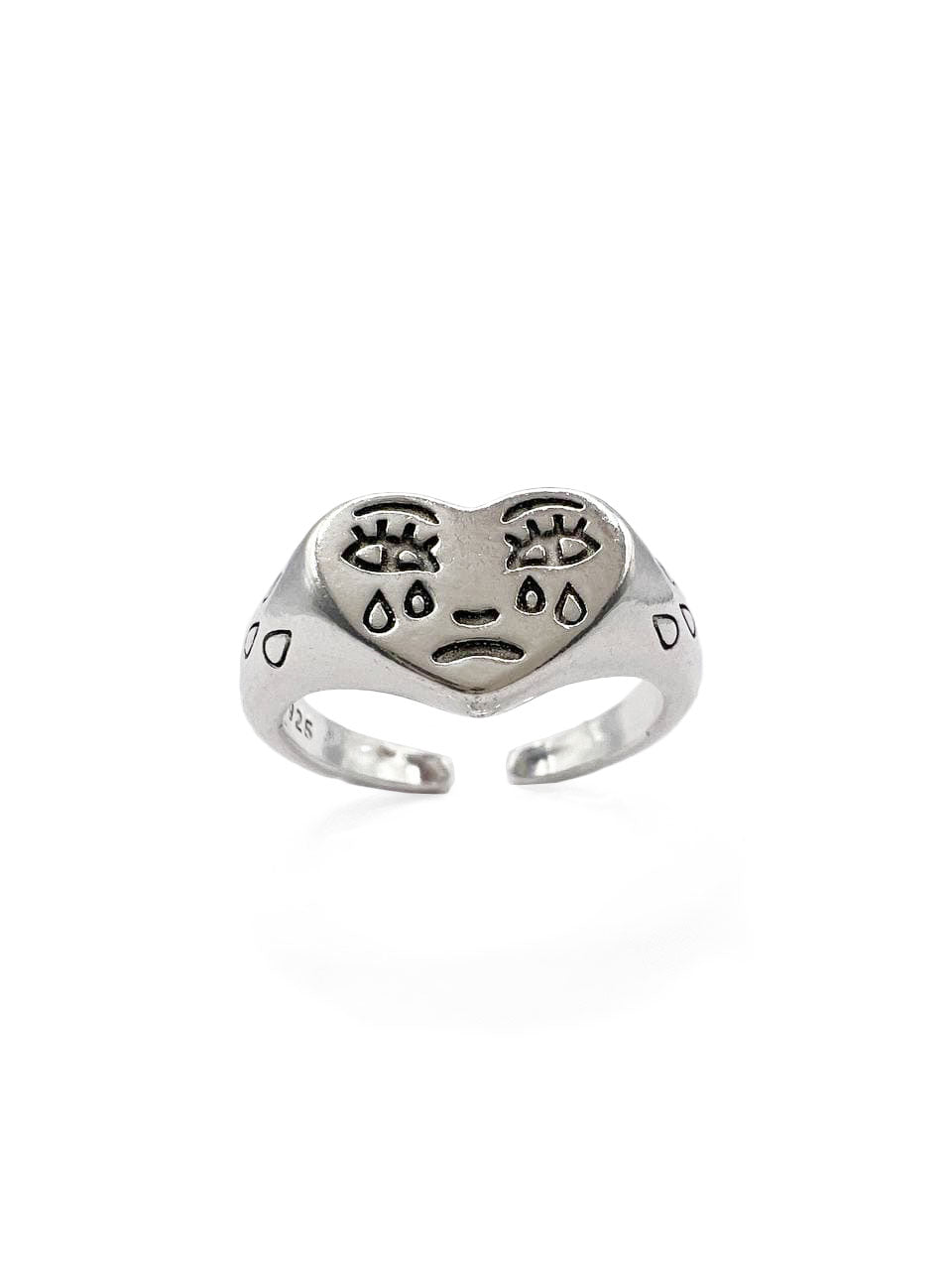 Crying heart signet deals ring