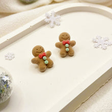 Load image into Gallery viewer, Gingerbread Man Stud Earrings
