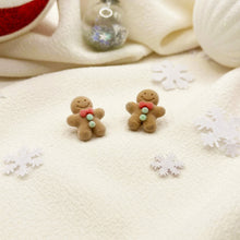 Load image into Gallery viewer, Gingerbread Man Stud Earrings
