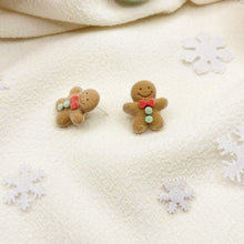 Load image into Gallery viewer, Gingerbread Man Stud Earrings
