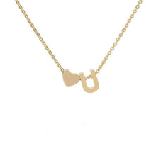 Load image into Gallery viewer, Mini Heart &amp; Initial Necklace
