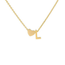 Load image into Gallery viewer, Mini Heart &amp; Initial Necklace
