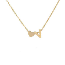 Load image into Gallery viewer, Mini Heart &amp; Initial Necklace
