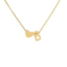 Load image into Gallery viewer, Mini Heart &amp; Initial Necklace
