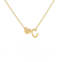 Load image into Gallery viewer, Mini Heart &amp; Initial Necklace
