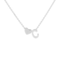 Load image into Gallery viewer, Mini Heart &amp; Initial Necklace
