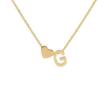 Load image into Gallery viewer, Mini Heart &amp; Initial Necklace
