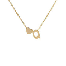 Load image into Gallery viewer, Mini Heart &amp; Initial Necklace
