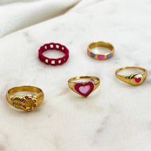 Load image into Gallery viewer, Pink Heart Ring set
