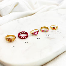 Load image into Gallery viewer, Pink Heart Ring set
