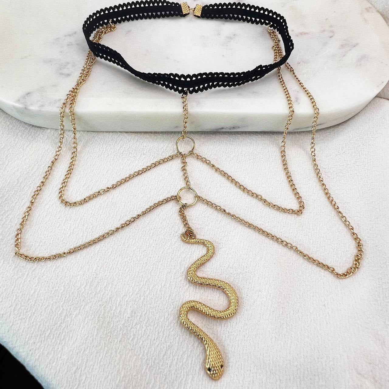 Layered Gold Snake Leg Chain